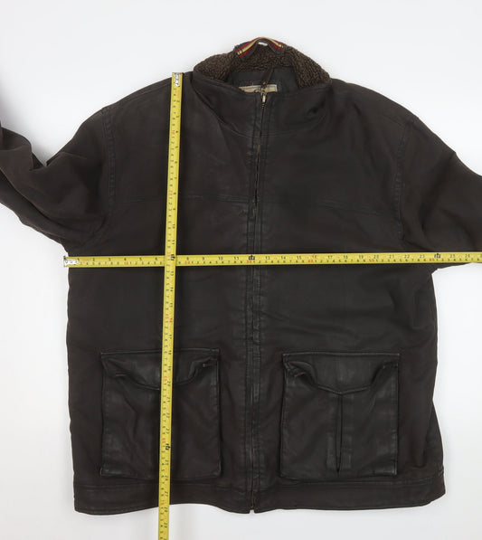 Mens UK Size XL Maine New England Brown Bomber Jacket