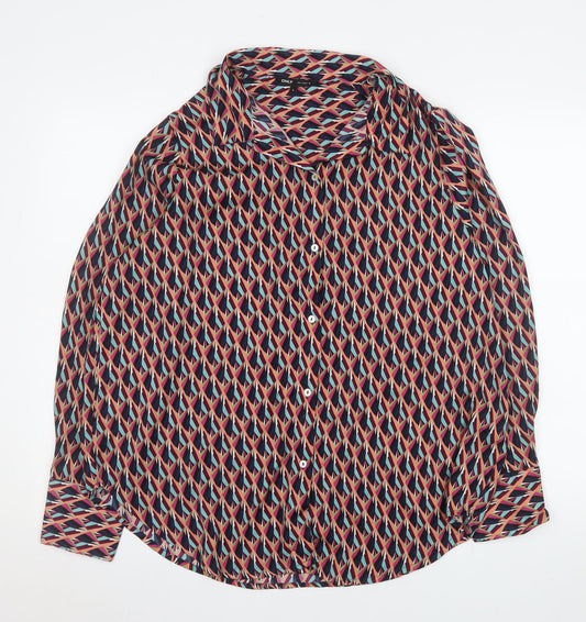 Womens UK Size L Only Multicoloured Basic Button-Up