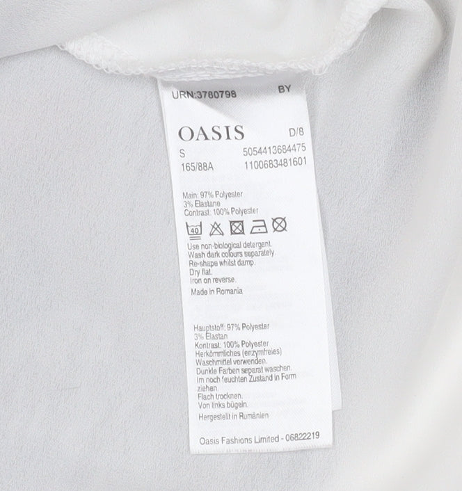 Womens UK Size 8 Oasis Grey Tunic Blouse