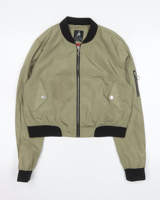 Womens UK Size 12 Atmosphere Green Bomber Jacket