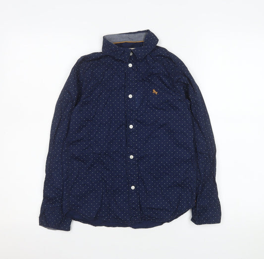 Boys UK Size 9-10 Years L.O.G.G. Blue Basic Button-Up