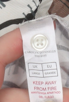 Womens UK Size L Carolyn Donnelly The Edit Beige Tunic Blouse