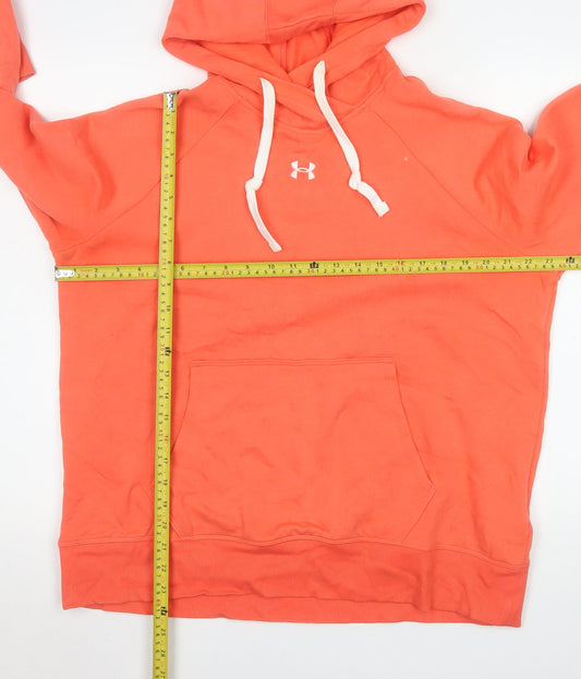 Womens UK Size L Under armour Orange Pullover Hoodie