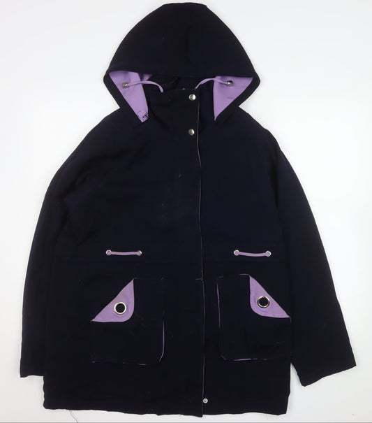 Womens UK Size 14 EWM Blue Parka Coat