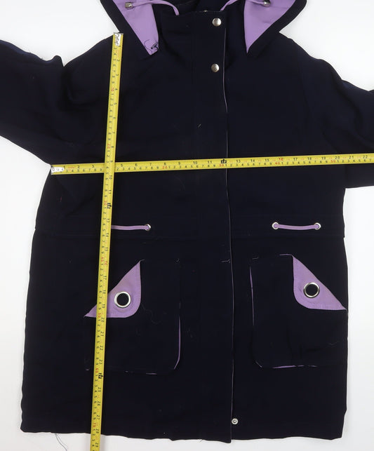 Womens UK Size 14 EWM Blue Parka Coat