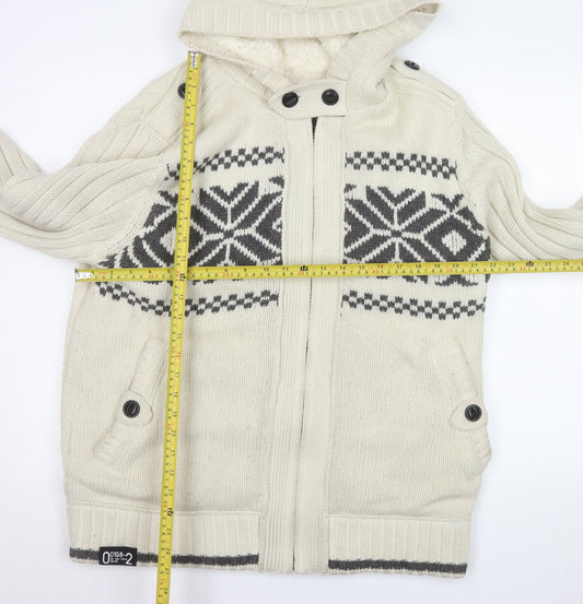Mens UK Size L NEXT Ivory Basic Jacket