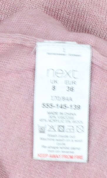 Womens UK Size 8 NEXT Pink Pullover Jumper