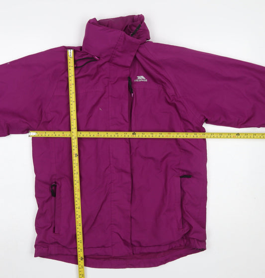Womens UK Size S Trespass Purple Rain Coat