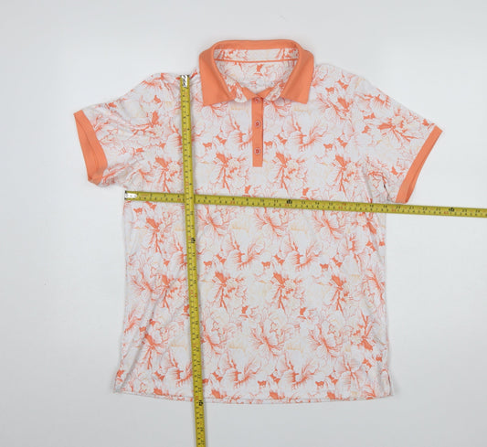 Womens UK Size 12 Pádráig Harrington for Dunnes Stores Orange Basic Polo