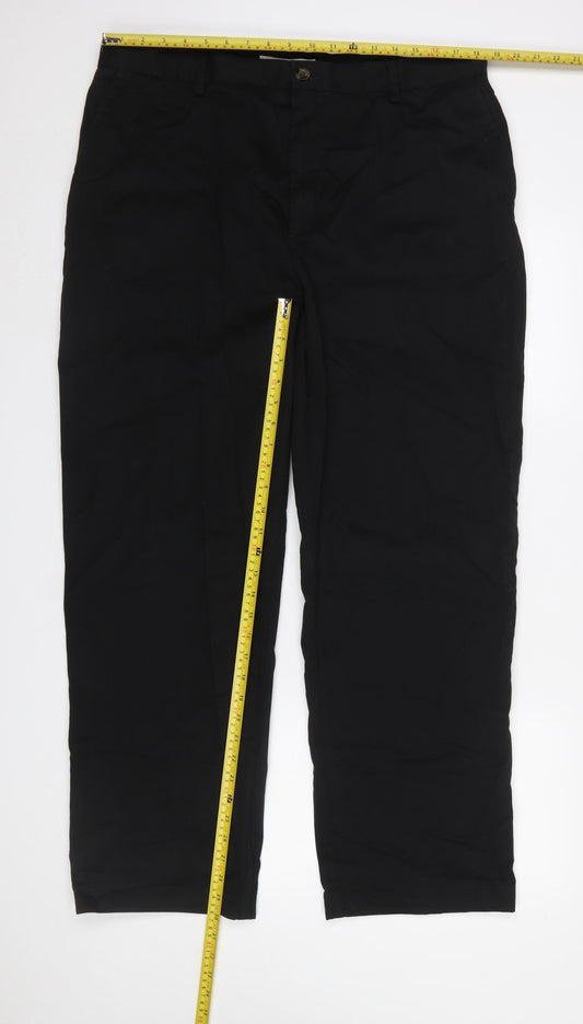 Amazon Essentials Men's Black Chino Trousers 38W 32L Regular Fit
