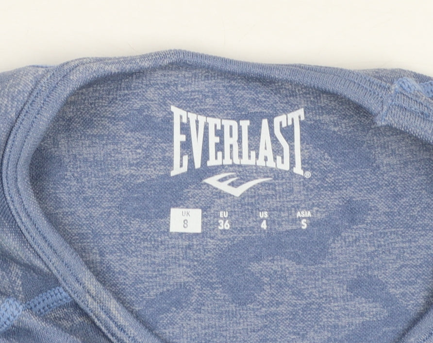 Everlast Women's Blue Cropped Athletic T-Shirt UK 8