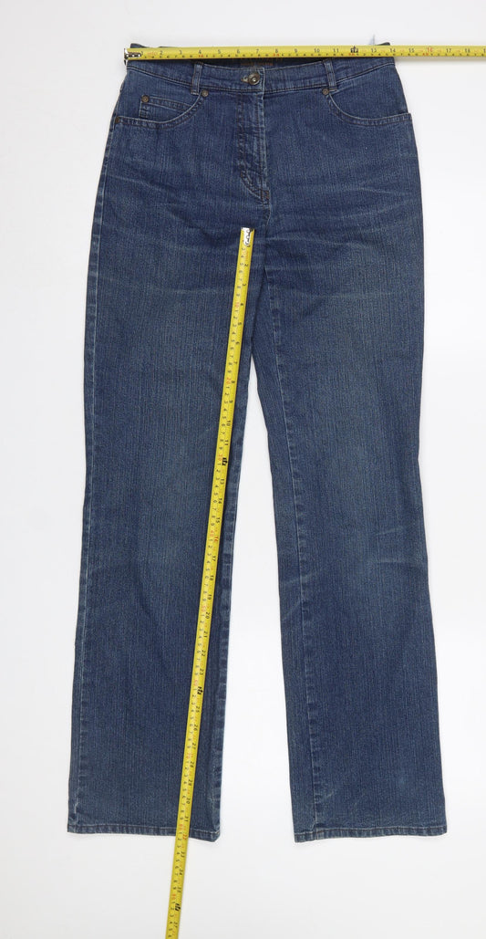 Womens UK Size 10 Gerry Weber Regular Fit Straight Blue Jeans