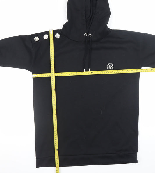 Womens UK Size S River Island Black Pullover Hoodie