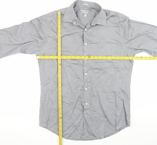 Mens UK Collar Size 16 Van Heusen Smart Grey Dress Shirt