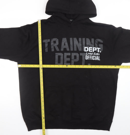 Mens UK Size M boohooMAN Black Pullover Hoodie