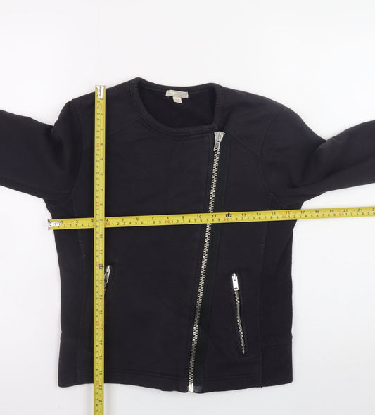Womens UK Size XS Gap Black Full Zip Sweatshirt