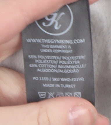 Womens UK Size 12 Gym King Grey Pullover Hoodie