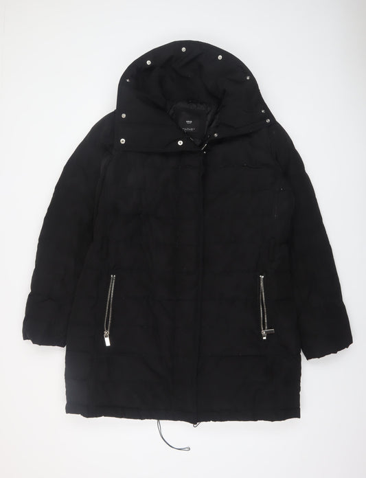 Womens UK Size 14 Mango Black Puffer Jacket