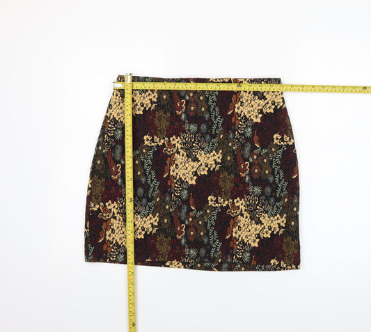 Womens UK Size 12 Dorothy Perkins Straight & Pencil Jacquard Skirt