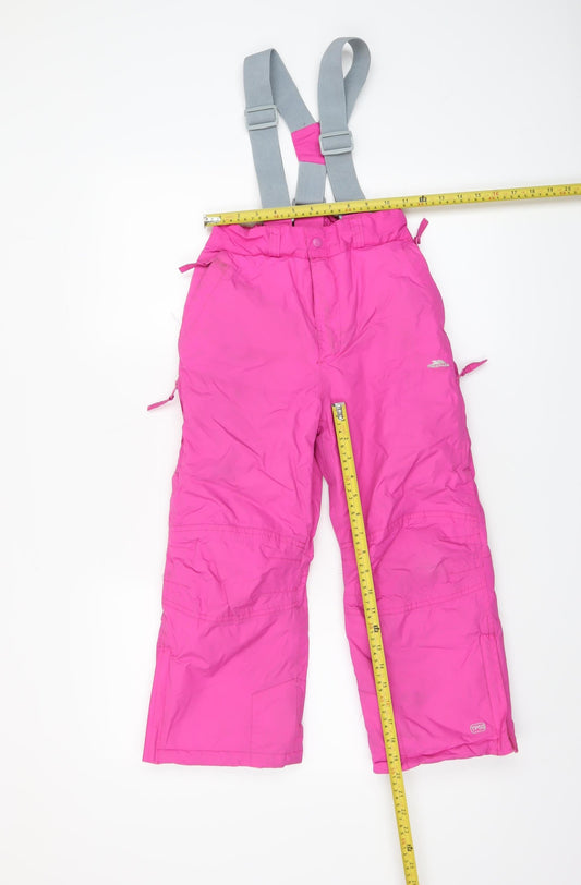 Girls UK Size 5-6 Years Trespass Regular Fit Snow Pants Pink Trousers