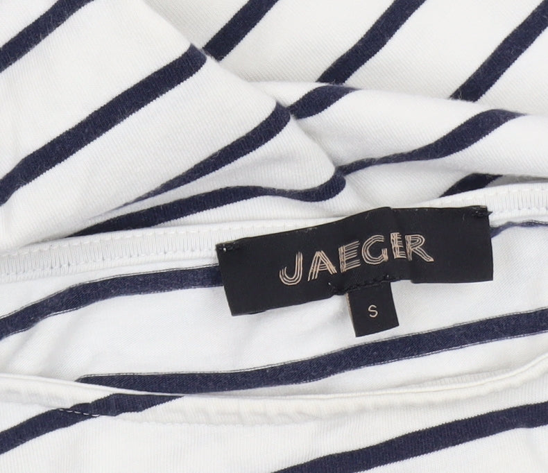 Womens UK Size S Jaeger White Basic T-Shirt