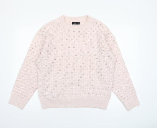Womens UK Size L Mango Ivory Pullover Jumper