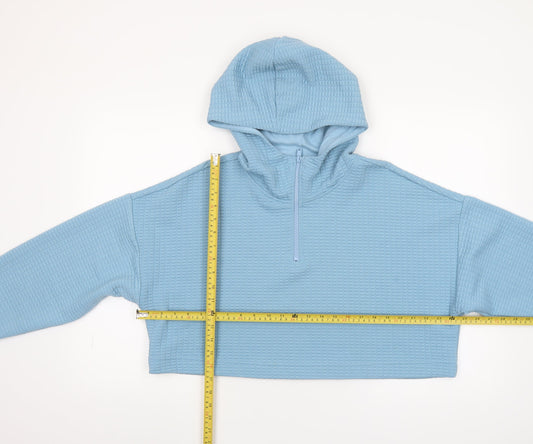 Womens UK Size S Monki Blue Pullover Hoodie