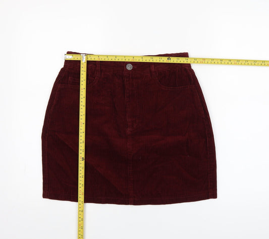Womens UK Size 10 New Look Straight & Pencil Corduroy Skirt