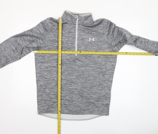 Under Armour Men's Grey Small ColdGear 1/4 Zip Long Sleeve Pullover
