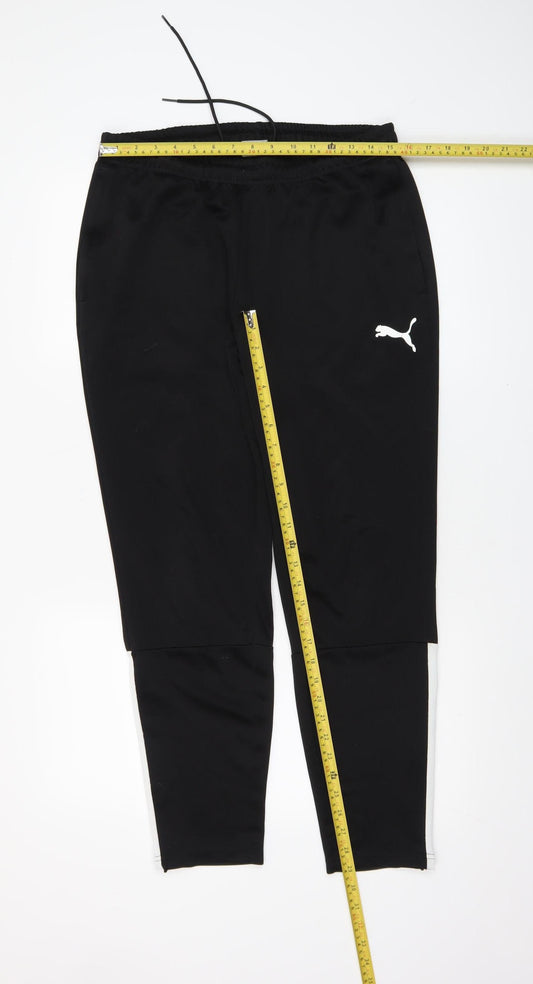 Puma Mens Black Slim Fit Jogger Trousers Size L