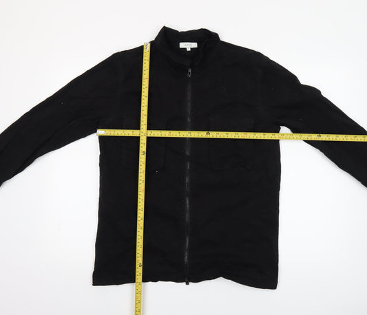 ARNE Men's Black Cotton Full Zip Lightweight Jacket Size S