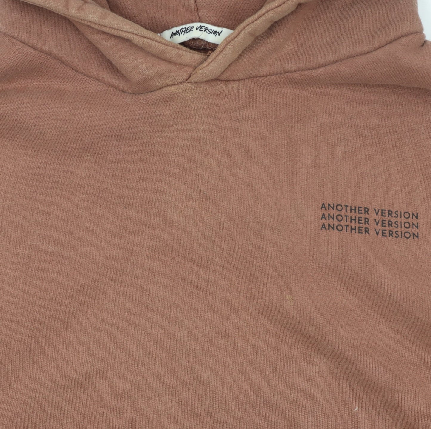 Womens UK Size L Another Version Brown Pullover Hoodie