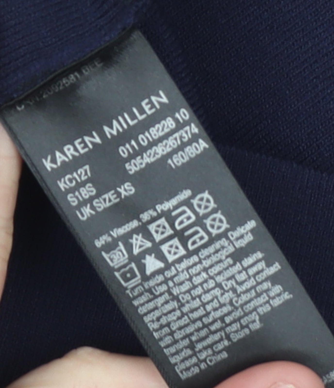 Womens UK Size XS Karen Millen Blue Pullover Jumper