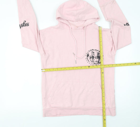 Womens UK Size S SYSTVM Pink Pullover Hoodie