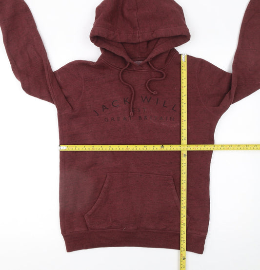 Womens UK Size 8 Jack Wills Red Pullover Hoodie