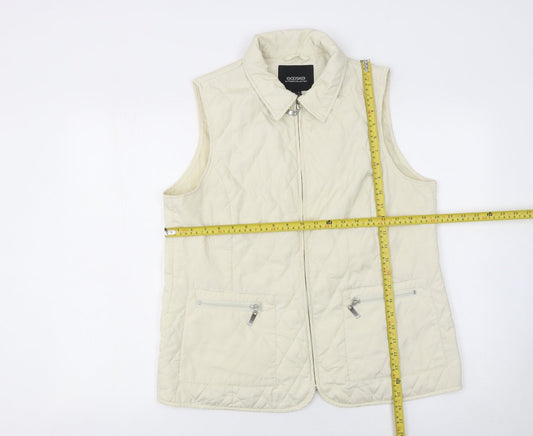 Womens UK Size 16 Godske Ivory Quilted Coat