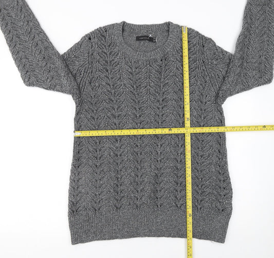 Womens UK Size 16 Cortefiel Grey Pullover Jumper