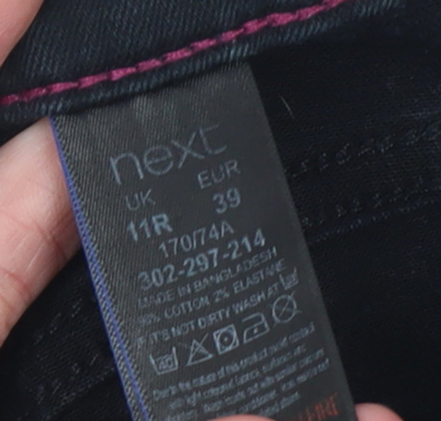 Womens UK Size 11 Slim NEXT Slim Fit Skinny Black Jeans