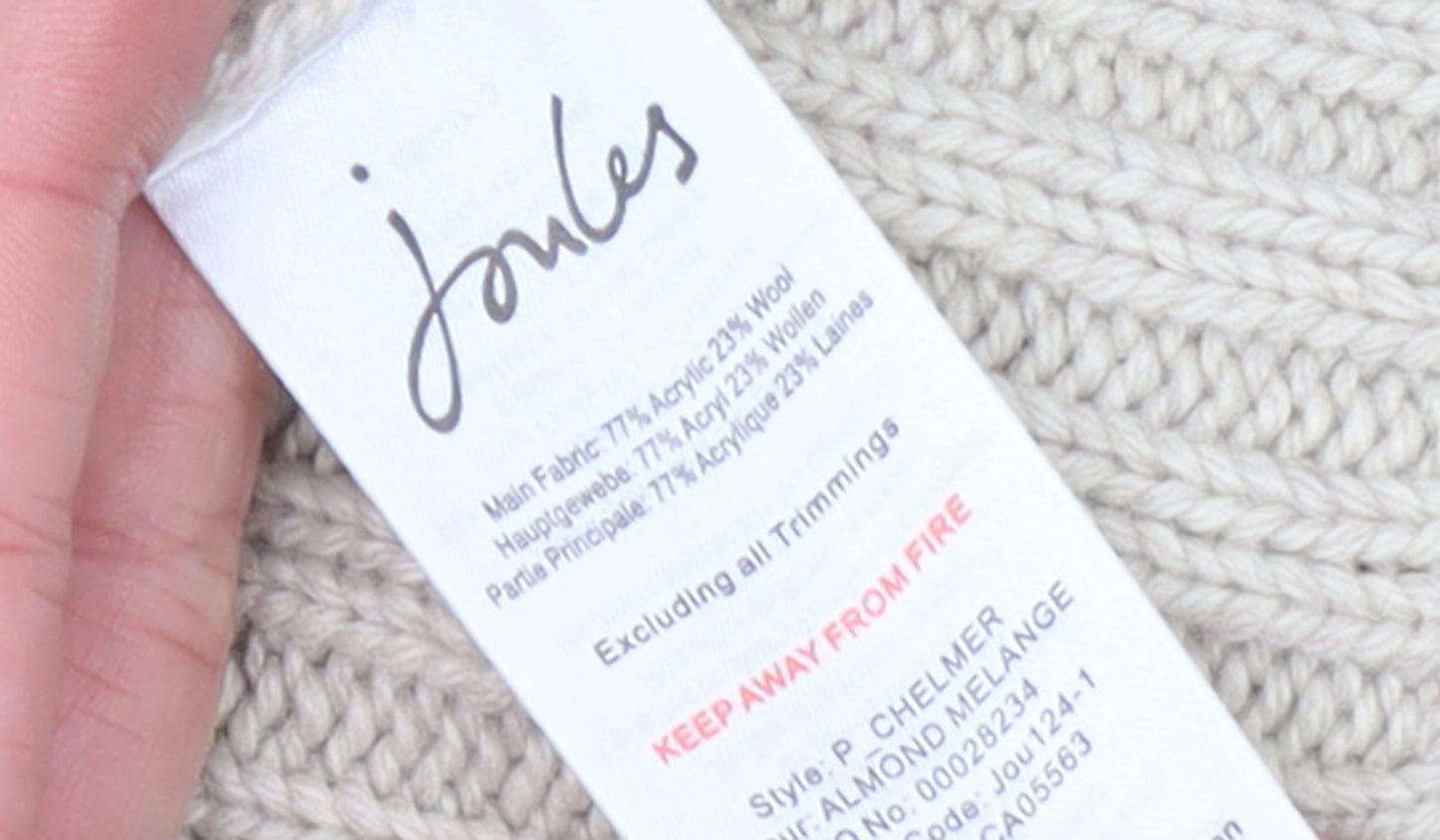 Womens UK Size M Joules Beige Cardigan Jumper