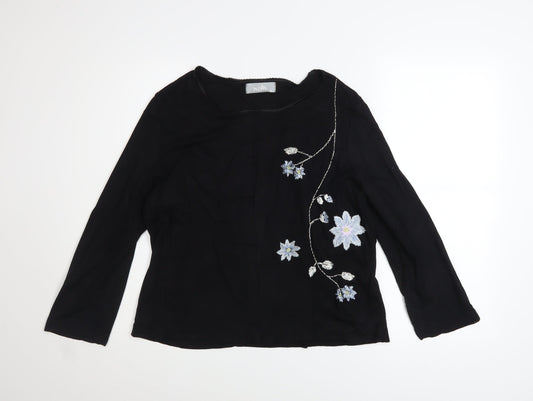 Womens UK Size 12 Wallis Black Pullover Jumper