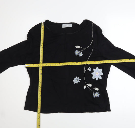 Womens UK Size 12 Wallis Black Pullover Jumper