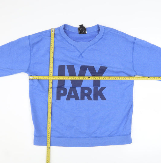 Womens UK Size L IVY PARK Blue Pullover Sweatshirt