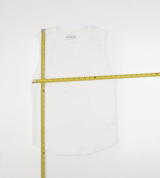 Womens UK Size XL Gallery White Basic Tank