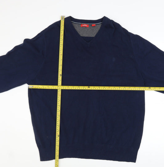 Mens UK Size XL IZOD Blue Pullover Jumper