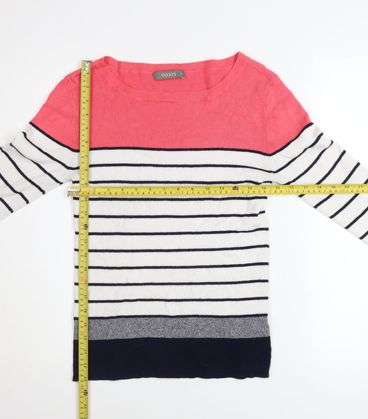 Womens UK Size M Oasis Multicoloured Pullover Jumper