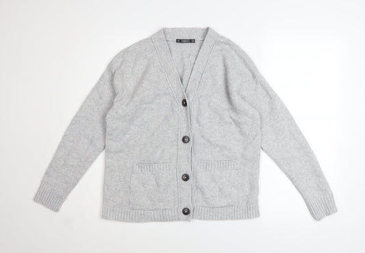 Womens UK Size XS Dunnes Stores Grey Cardigan Jumper