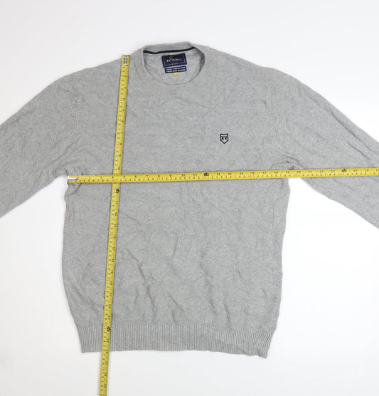 Mens UK Size L XV Kings Grey Pullover Jumper