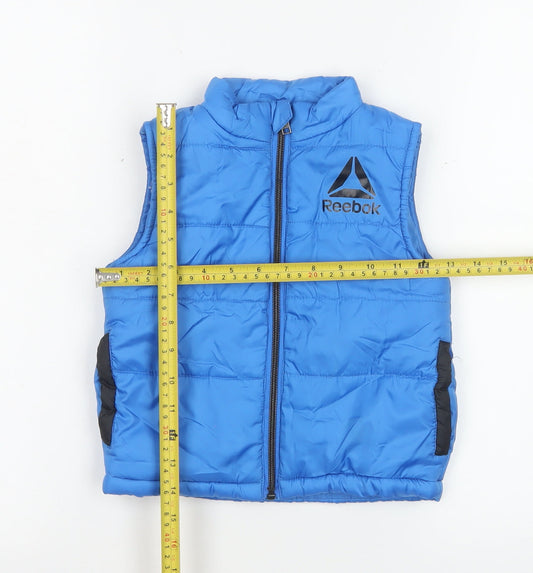 Reebok Unisex Baby Blue Puffer Waistcoat 24 Months Polyester Warm Vest