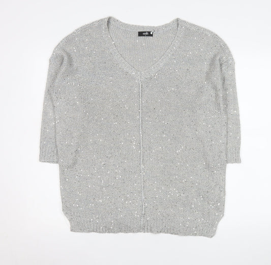 Womens UK Size M Wallis Grey Pullover Jumper