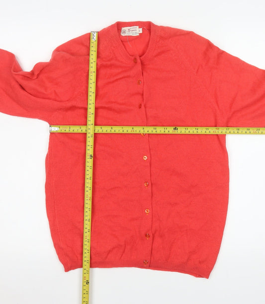Womens UK Size 14 Austen Bryars Red Cardigan Jumper